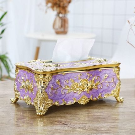 Royal Golden-Embossed Luxury Tissue Box